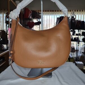 Kate Spade Pebbled Leather Weston Shoulder Bag in Warm Gingerbread